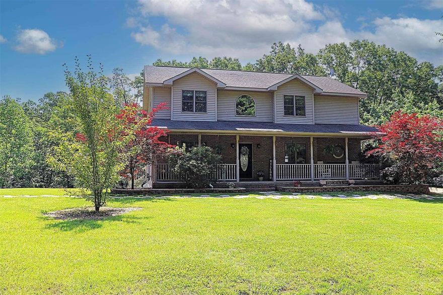 MOTIVATED SELLER! Seller wants home under contract in 2 Weeks!! THIS HOME CHECKS ALL THE BOXES!!  PRIVACY - 12.23 acres mostly wooded! ABOVE GRADE SQ FT IS 2080 Along with a full finished walkout basement! OVERSIZED DETACHED GARAGE!! 40 X 60 DETACH GARAGE that is fully insulated with spray foam, heated & cooled with a 2 yr old Rudd heat pump system. Garage is capable of holding a minimum of 6 vehicles & it is big enough to celebrate all family functions!!   This home features a main level laundry as well as an open concept for the kitchen, dining & living room area. Other unique features are a jetted tub in the master bath, coffee area & pantry off the kitchen for the coffee lover & a bonus office upstairs! Custom woodwork throughout the home including stairs, casements & built in bookcase.  Home has newer carpet & 3/4 hardwood in master bedroom & tiled bathrooms. Enjoy your coffee or wine on the deck or by a fire!