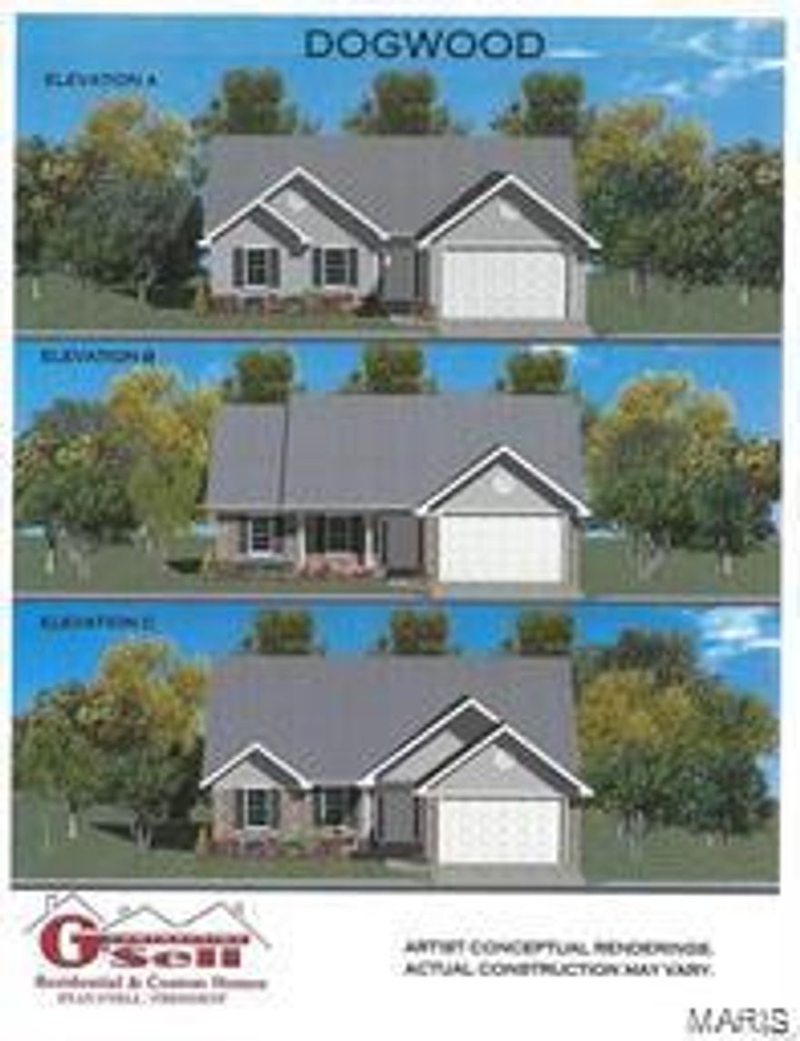 : Welcome to Birchwood Overlook, Festus' newest subdivision! We have several lots to offer, in city limits, all walk-out lots, and all backing to woods and trees. Larger than average road frontage per house, concrete drive with turn around accessibility and convenient to all that Festus has to offer . You can experience country living just minutes to 55, shopping, hospitals, restaurants, parks, churches, and other retail. We offer nine models, to include Ranch, 1.5 story, and 2-story models from 1550 sq ft to 2712
sq. Two or three car garage models. Atrium floor plans, divided bedrooms models, finished basements, custom features galore. We are truly a custom builder and always have a monthly special!