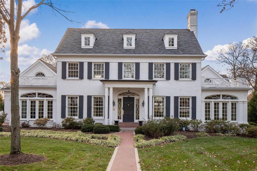 The quintessential Ladue property you have been waiting for.  Nestled in picturesque Fair Oaks, this custom 2004 Minton built home is a perfect blend of refined finishes and open light filled spaces with soaring ceilings throughout. Large formal spaces transition seamlessly to the light filled kitchen with walk in pantry and Butler’s Pantry flowing into the wood paneled family rm with custom fireplace and built ins.  The back gallery is lined with French doors stepping out to the patios and professionally landscaped backyard overlooking the Bogey Club.  Perfect for outdoor entertaining to celebrate all of life’s milestones.  The main flr primary suite with private patio and fireplace is replete with luxury bath and his/her walk in closets with laundry.  
Find a bedrm suite and 2 bedrms with hall bath on the 2nd level.
The lookout lower level is enormous with mini kitchen/bar, rec rm, second fam area, work out room, full bath and more.  Geothermal and generator et al.