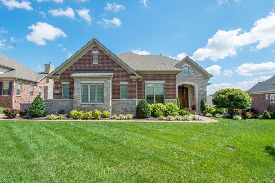 Circa 2015, this stunning home was crafted by the acclaimed builder, Barry Simon and features 4,498 sqft of elegance and quality. Chosen for its premium placement, in the first cul-de-sac at The Enclaves, the elevation of the home is a ranch with a finished LL that is as open and bright as the first floor. Flow from the foyer past the dining room and into the great room with vast amounts of natural light and beautiful built-ins. The open floor plan also incorporates the breakfast area and kitchen with center-island and enlarged butler pantry/bar area. In the master, find a tray ceiling, 2 walk-in closets and intricate, cut glass window over the soaking tub in the bathroom. The staircase leads down to a generous entertaining area and includes a kitchen area with sink and fridge. A large office with built-ins, full bath and 3rd bedroom are situated in the LL as well. Walk out to the patio where pavers are circled around a fire pit meant for evenings full of relaxing conversation.