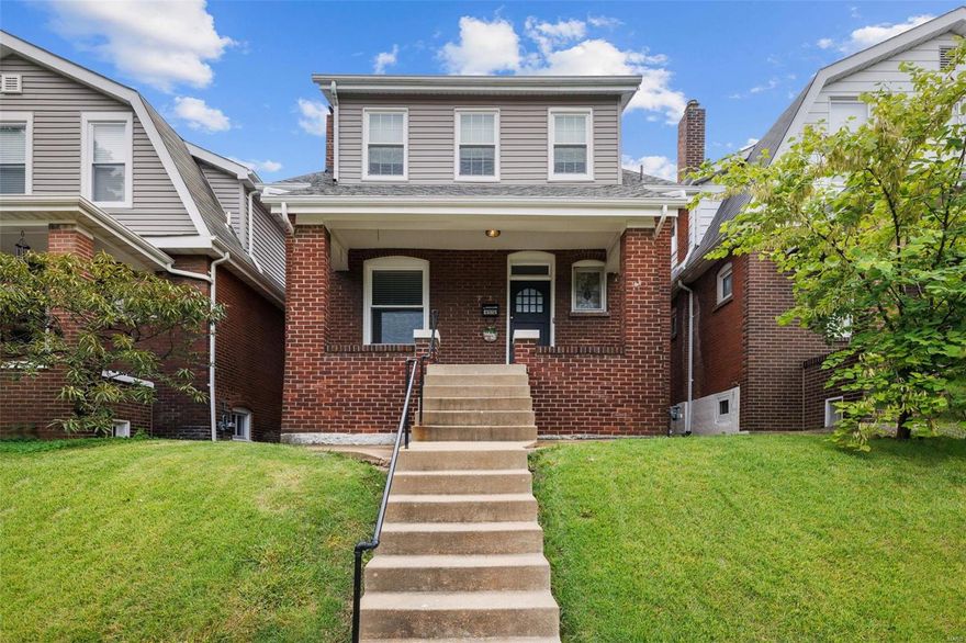 This move-in ready brick 2-story in Southampton is a great mix of historic charm and modern updates! A large porch leads you inside, where you'll find mudroom-style built-ins off the foyer and a bright dining room w/decorative brick fireplace and gleaming hardwoods that continue throughout the home. You'll love the details: stained-glass windows, millwork, beamed ceilings, and stylish Edison light fixtures. The dining room leads to the spacious living room w/built-in wood TV wall-mount. The kitchen boasts wide wood plank flooring, 42" cabinets w/crown molding, stainless steel appliances and a subway tile backsplash. A half bath completes the space. Upstairs are three bedrooms--one with a back balcony--and an updated bath w/tile-surround tub. The walk-up basement has epoxy flooring and offers extra space for a home office, rec room, or exercise area, plus a laundry room. Enjoy summer on the deck and patio in the fenced backyard. Great walkable location close to restaurants & shops!