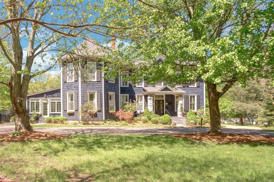 **PRICE DROP!** Classic home in historic Webster Park. This unique Civil War-era estate sits on a large, private lot and has been thoughtfully & extensively restored and updated with great care given to honor the home's history. Features include: marble fireplaces in living room & dining room; music room/library with full bath; huge living room with custom mill work, built-in bookcases; large, updated eat-in kitchen open to family room with gas fireplace; *hidden secret staircase in family room*; billiards room;pool changing room; newly re-finished Brazilian cherry hardwood floors,newer carpet;master suite with new luxury master bath & WI closet;big upstairs laundry makes a great playroom,5th br, study;back bedroom/bath has stairs to hidden door in family room - perfect nanny or guest suite;3 full baths on 2nd floor.
One of a kind custom designed in-ground Baker pool has Kool Deck surface, swim-up bar, fountains, 60-ft lap lane!

Newer roof, systems, exterior and interior paint. Additional Rooms: Mud Room