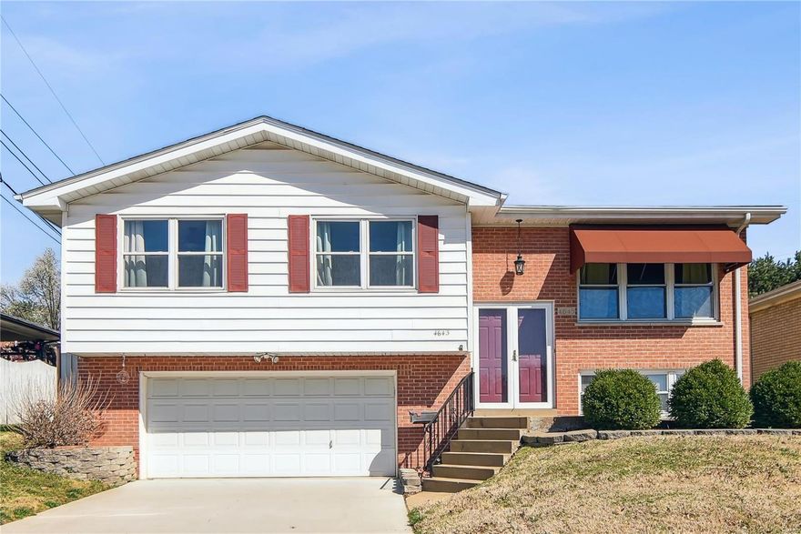 Surprising, bright and cheery split level in Affton.  Easy access to I55 without the noise.  All bathrooms have been updated.  There is a newer, maintenance–free, covered deck off the kitchen.  Lovely living space in basement and bedrooms are spacious. With installation of a door between the basement rooms there would be another bedroom. SpecialListingConditions: Probate