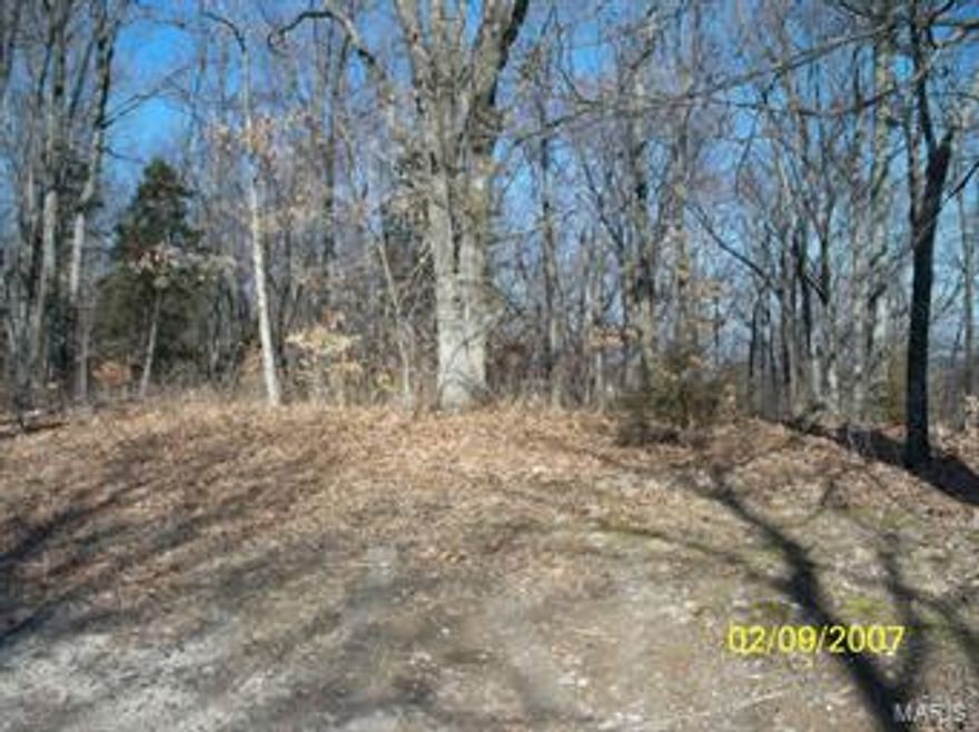 OWNER MAY FINANCE. Beautiful 5 ac wooded lot with spectacular views from Hwy MM to Hwy 21. Level area in front has plenty of room to build home.