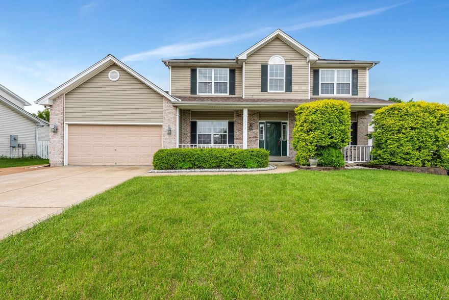 Spectacular two-story style home! You will enjoy the warm atmosphere of this updated residence with 4 bedrooms and 3 ½ updated baths. Features include updated light fixtures throughout, custom-made kitchen 12” cabinets with soft-close compact hinges, special lighting under cabinets, new back-splash, granite counter-tops, new stainless steel kitchen appliances, and ceramic tile flooring. Main level includes laundry room, wood burning fireplace, office with travertine tile, hardwood floors and 9’ ceilings. In addition, over-sized garage, replaced roof and air conditioner in 2013, partially finished basement with 2 additional sleeping rooms, full bath with whirlpool tub, and so much more. This stunning home has all the beautiful trimmings one desires, including extraordinary charm! Bonus: Seller is offering one year 2-10 Home Buyers Warranty with the sale of the property.