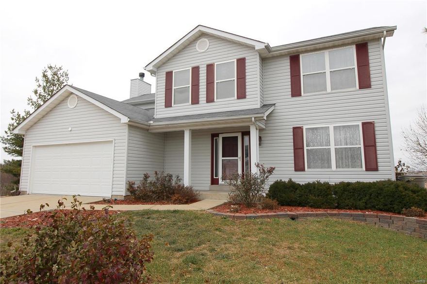 Home is located near the ball parks and skateboard park for the children to enjoy. easy access to all your need just of interstate 70 for access for all your needs.
3 bedroom including the master suite all located on the upper floor.
Bonus room upper level for office space of family space
1/2 bath off entry foyer for convenience on the lower level. 
Basement is partially finished includes full bathroom, hobby or craft room and storage room. 
There is a rough in for the wet bar in the basement.
On a Cul-De-Sac quite neighborhood. Fully fenced backyard, one concrete slab are for a storage shed of extra patio space. Walk out basement with three flat stone patio along with firepit to enjoy the evening outside. Deck off the eat in kitchen are.
The garage is large enough to park the full size pickup truck, the floor has epoxy coating to ease the cleaning of the garage. The husband will enjoy the wall mount television in the garage.