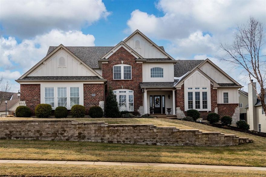 This meticulously maintained home has remarkable curb appeal and is located in desirable gated Spring Mill Estates. The two story foyer leads to private study, a lovely dining rm w/serving bar, & a comfortable living rm w/ custom built-in bookcases & surround sound. Adjacent is the light-filled eat-in kitchen that opens directly to the breakfast/ hearth rm w/ gas fireplace which leads to the deck & large back yard perfect for a pool. The spacious primary bedroom suite w/ large walk-in closet is also on the main level. The 2nd floor extends the living quarters w/ 4 additional generously sized bedrooms w/walk in closets & 2 full baths. Keep entertained while staying at home with a finished walk-out LL that includes a large recreation area, wet bar, private bonus rm, & full bath. The LL also has a workshop area that is a handy person’s dream. Conveniently located next to Wapelhorst Park, easy access to the Page extension, Hwy 70 & 270, and a short 15 min drive to the airport.