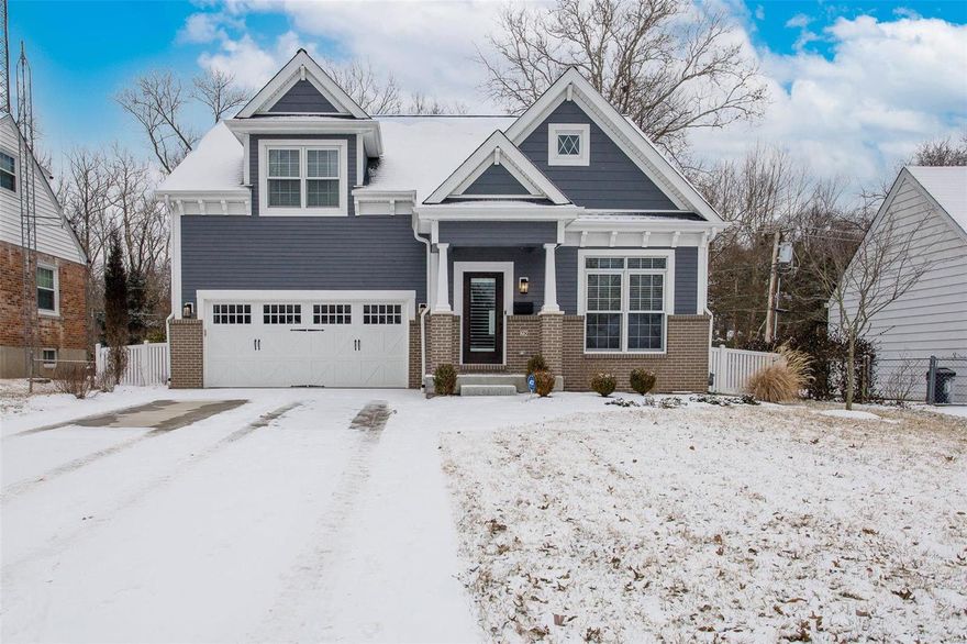 The convenience, ease & beauty of new construction without the delay and headache of building! This spectacular recently constructed home in the heart of Ladue shows like brand new. Gracious main level offers a stunning white eat-in kitchen with brushed bronze fixtures, quartz countertops & a center island. Kitchen opens to a cozy family room with a stacked stone gas fireplace & overlooks back yard. Main floor also offers a dining room, an office, laundry room & powder room. Upstairs, the master suite has coffered ceilings, a walk in closet & a luxurious bathroom with a soaker tub, large shower & two separate vanities. Three more bedrooms, two more full baths and a walk in hall closet round out the second floor. The finished lower level adds generous recreation space, a wet-bar, another bedroom & full bath. Walk to schools, restaurants & shops along Clayton Road. Upgrades since construction include custom window coverings throughout, an oversized patio & a fully fenced backyard.