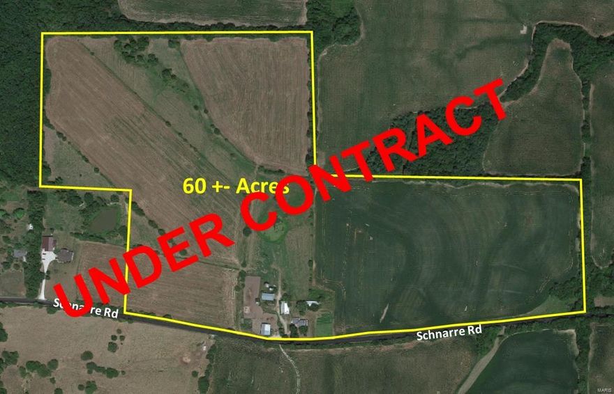 60 +- Acres in Unincorporated Saint Charles. Zoned 1-4 Residential, best use 3 acre residential lots. Public water available 4500 +- feet to East of site on Morrison Lane. Great 1031 Buyer Exchange property.