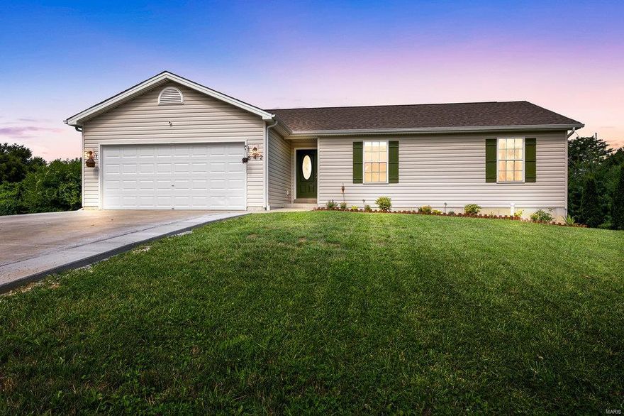 Welcome to 642 Hickory Dale Drive! This open floor plan ranch is move-in ready and waiting for YOU! As you enter the front door, you will love the spacious living room featuring vaulted ceilings and loads of natural light! Flowing right into the eat-in kitchen, you will find ample cabinet and counter space, as well as stainless appliances (new in 2024)! Master bedroom suit offers a walk-in closet and private bathroom! 2 additional guest rooms, second full bathroom, and main-floor laundry round off the main level! The lower level is waiting to be finished for additional living space or is the perfect space for storage! Outback, you will love the large patio overlooking the fenced yard! Don't wait, call for your private showing today! Buyer to verify all MLS data.