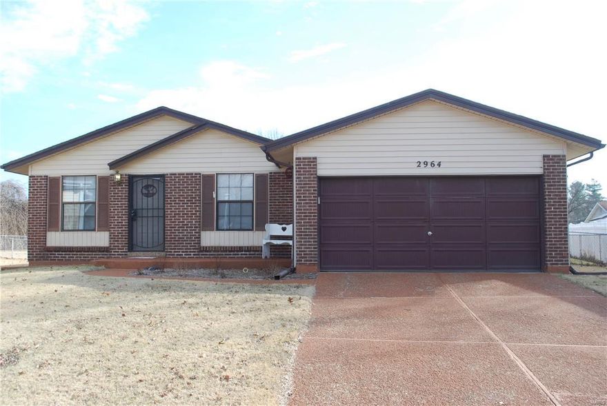 BACK ON THE MARKET . . no fault of the Seller .  . Look no further….this 2 bedroom, 2 bath ranch is ready for you to move in. Situated in a cul-de-sac with a huge fenced yard, this yard is perfect for kids, dogs and entertaining. Easy care floors flow throughout the home. The warm, bright kitchen boasts oak cabinets, newer stainless steal appliances and overlooks the large patio. Both bathrooms have been updated. The full basement is great for storage and waiting for your customization and finish. This quaint bungalow is in a great location…walking distance to the elementary school and ball fields. Don’t wait!