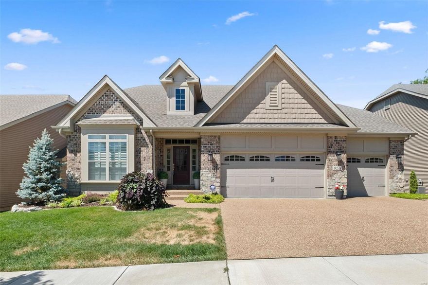 This seasons diamond!  Single story, luxury, new construction with a 3 car garage.   The primary bedroom charms with a recessed ceiling and many windows.  The adjacent primary bathroom is so large it has a smaller private pocket door space, a full walk in closet and its own linen closet. The MF has a 2nd bed and a full bath. Huge LL rec room adjacent to the LL 3rd bedroom/bathroom area and a walk out for guest privacy.  Many upgrades to the original Hardesty 2021 design so hard to list.  LL Expanded patios, shades on the sun/screened porch, plantation shutters throughout, premium light fixtures, LL wet bar, floating shelves, 6 burner cook-top, 2x insulation in the garage, electrical/data/security system upgrades, irrigation system, wider doorways, and professional landscaping are a few.  This is the single story living you have been waiting for!  Better than new construction as all of the extra things have been taken care of, truly a turn key home, nothing left to do but enjoy. Some Accessible Features Additional Rooms: Sun Room