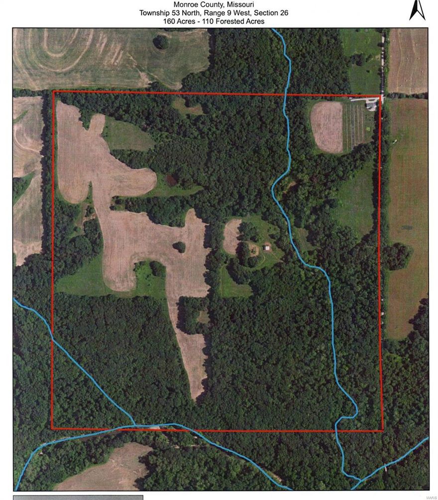 One of a kind...Outdoors paradise.  Recreational land with income and lodging with option of being "turn key".  Below recent appraisal.  Great location approx. 15 minutes from 17000+ acre Mark Twain Lake and 1.5 hrs. from Wentzville.  Electric and public water on site. Opportunity for that hedge against inflation where memories can be made!  3bed/1 bath shouse on 160m/l acres of prime NE MO whitetail habitat. This property is being offered as is with no repairs.  Miles of edge cover, marketable timber, food plots, water, and established deer stands.   Approx 33 acres rented for row cropping.  4.28 acres in CRP until 2030.  Owner/Agent.   2 additional outbuildings.