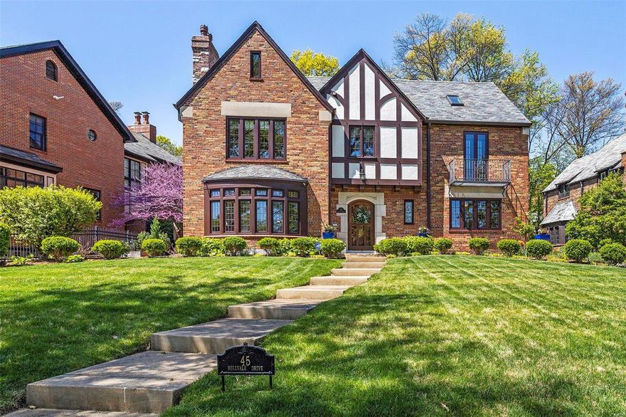 This exceptional Claverach Park home impresses at every corner from the stunning curb appeal to the luxurious backyard living spaces.  Classically appealing architectural features combined with modern upgrades including newer kitchen, master bath, windows throughout and fantastic finished lower level.  Main level includes spacious living room with gas fireplace and impressive stone surround, curved bay window and pretty wall sconces, formal dining room, lovely library/home office, remodeled kitchen and charming brick-walled breakfast room or main floor family room overlooking patio/yard. Second floor is equally impressive with lovely master suite with newer bath, 3 add'l spacious bedrooms, full bath and a gorgeous sunroom overlooking the yard.  Finished walk up attic adds another family room/teen suite, third full bath, add'l home office space, 2 walk in storage closets. The LL offers family room with gas fireplace, powder room, exercise space and plentiful custom laundry area/storage. Additional Rooms: Sun Room COOL: 14 SEER+