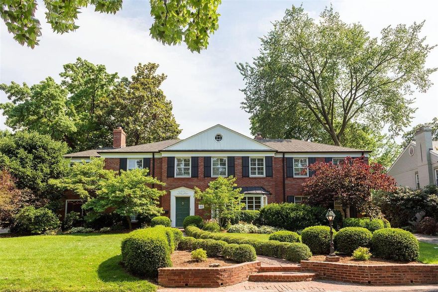 Established as one of the most beautiful neighborhoods in St. Louis, turn-of-the-century Lake Forest distinguishes itself with large cascading trees and meandering drives. #118 exemplifies the impressive beauty and style of this iconic neighborhood. This home has been well-maintained and thoughtfully updated. The renovated kitchen opens to the FR and gives one wide views of the backyard brick patio. The stand-alone butler’s pantry is ideal for storage. The side porch is a 3-season jewel.  Shaded by large trees, it will soon become a regular evening hang-out.  The center-hall stairway leads up to a huge MBR suite. The connecting sitting room has been turned into an enormous closet designed with an eye for detail.  The suite is finished with a well-appointed full bath that opens into a huge spectacular laundry room with plenty of hanging storage and lots of countertop for folding. The 2nd bedroom has an en-suite bath with shower and the hall bath serves both the 3rd and 4th bedroom.