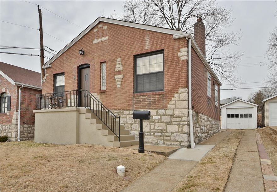 Everyone will instantly adore this wonderful 2 bed brick predominate home that is situated in a peaceful subdivision you'll absolutely love to come home to. You'll be greeted with a coved ceiling in the living room + handsome hardwood flooring that continues through the hall & both bedrooms. There is a spacious formal dining room that would easily double as a family room, etc. The chef in you will enjoy the bright eat-in kitchen with a walk-in pantry & stainless oven + decorative tile backsplash & wall accent. There is also a custom stained wood accent wall in one of the bedrooms & the bathroom has a contemporary style with ceramic tile flooring, 1/2 wall & shower surround. Kids & pets will look forward to the refreshing outdoors with the fenced-in yard.Coming home is always a breeze with the long private drive & rear situated garage. Treat yourself with an Appointment Today!