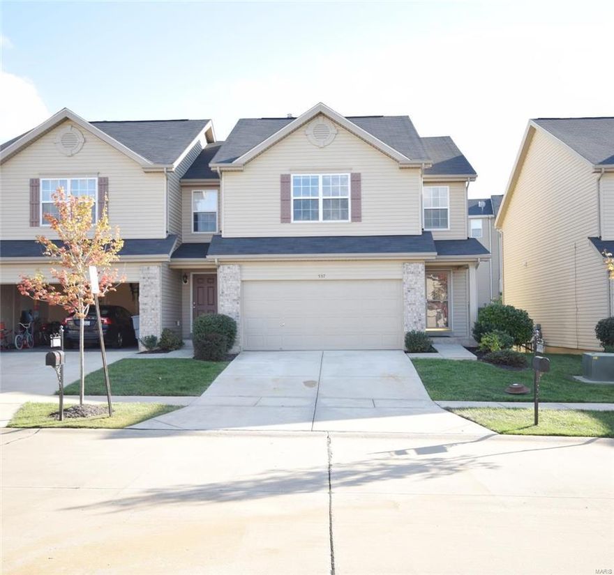 Spacious townhouse offers a great combination of wonderful living spaces and a low-maintenance lifestyle! The entry foyer leads you to the incredible great room - spacious, light and bright, and open to the kitchen and breakfast room areas. Lots of beautiful cabinetry, plenty of Silestone counters, and a full complement of appliances to please any chef. Enjoy a quick bite at the raised breakfast bar and more comfortable dining in the large breakfast room overlooking the rear deck. Retreat upstairs to the master suite, featuring private master bath and huge walk-in closet. Two nicely-sized guest bedrooms offer terrific closet space and are served by a full guest bath. You will love the convenience of 2nd floor laundry, too. A huge family room awaits in the finished lower level - so versatile and roomy and featuring a convenient half-bath. Plenty of room for vehicles in the large 2-car garage. Terrific community amenities. Freshly painted, this home is move-in ready. Lease it today!