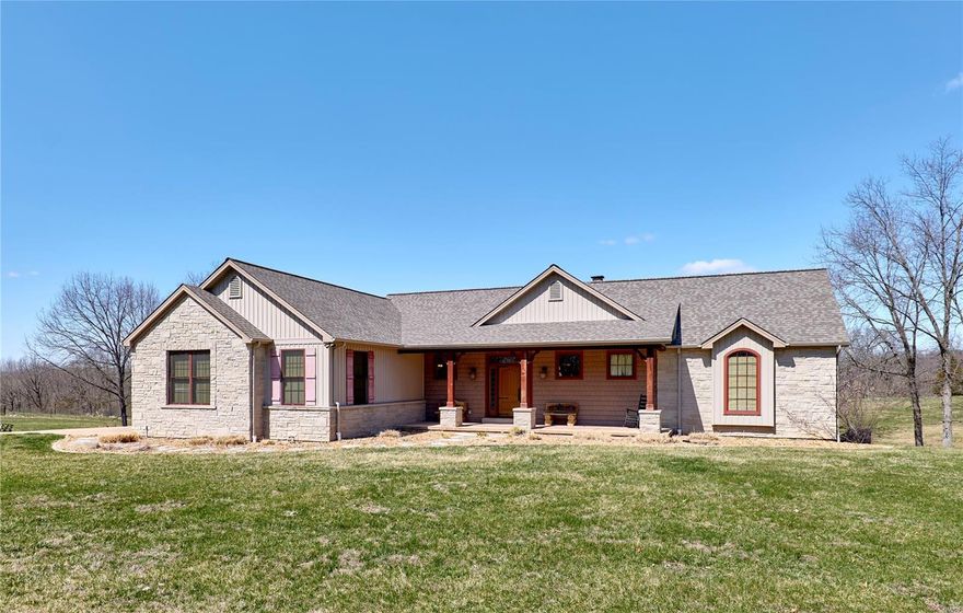 Exquisite Custom Ranch with approx 3900sf living area on 79.4 manicured and wildlife managed acreage Lincoln County including a 3 acres+/- lake.  Main level has expansive vaulted ceilings with faux scraped beams and massive stone fireplace in greatroom.  The bamboo floors and beautiful and durable.  Kitchen is full custom with distressed shaker cabinets, natural stone farm sink, planked ceiling w/custom strap accents.  42inch cooktop, wall oven & mico.  Backsplash is countertop to ceileing.  Integrated coffee bar.   Additional dry bar in great room for entertaining with window walls Pella windows and doors offer amazing views of your outdoor entertainment area with large composite deck, firepit area and 3+/- acre lake.  Large primary suite with coffered ceilings, walk in shower w/body jets & dual vanities. Custom closets thruout.  Fully finished LL.  60 x 48 barn with 4 custom stalls and tack room.  24 x 32 detached.  3 deer stands, riding trials throuhout the property.