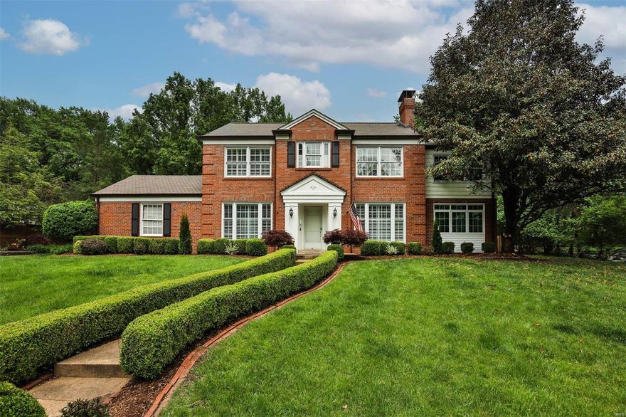 Prepare to fall in love with this stately, updated 2.5 story colonial nestled in desirable Berkshire, Ladue Schools! Situated on nearly .6 acre, the backyard is a true oasis with a newer saltwater pool, spacious patio, & plenty of yard space to play. Traditional center hall floor plan, boasting over 4,500 sq ft of living space: updated kitchen, breakfast rm, formal dining rm, Living rm w/ gas fireplace, sunroom/office. The gem of the main floor is the fabulous great room addition w/ gleaming hardwood floors & wood burning fireplace, which walks out to pool/patio, great entertaining flow. Upstairs is move in ready, with 4 bedrooms, 2 tastefully updated full bathrooms, hardwood floors & brand new carpet. Spacious primary bedroom has attached porch, would be a perfect walk in closet or future bath. Bonus 3rd floor offers flex space for a 5th bedroom or playroom. INCREDIBLE finished basement with full kitchen and full bathroom, possible in-law suite that walks out to pool (Own entrance). Additional Rooms: Sun Room