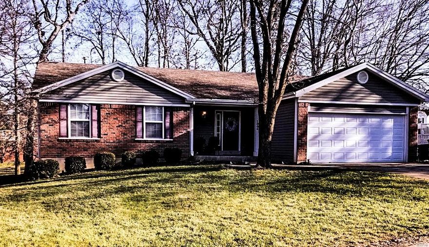 Newly updated Ranch w/ large shaded lot!! From the improved kitchen and living space w/ hardwood floors throughout, to the finished lower level w/additional living space, this home in a sought after area of Saint Charles has a lot to offer. Recent updates include a brand new furnace and A/C, updated kitchen w/ new cabinets, granite counters and backsplashing w/ all newer stainless steel appliances. Remodeled hall and master bath(s). The finished lower level w/ brand new carpet(11/19). The living room/entertainment area opening from the walkout to a large .35 acre backyard with an expansive partially covered deck for all weather situations! Situated in a family-friendly neighborhood with quick access to the Page Extension.   **All appointments made through ShowingTime/MLS**