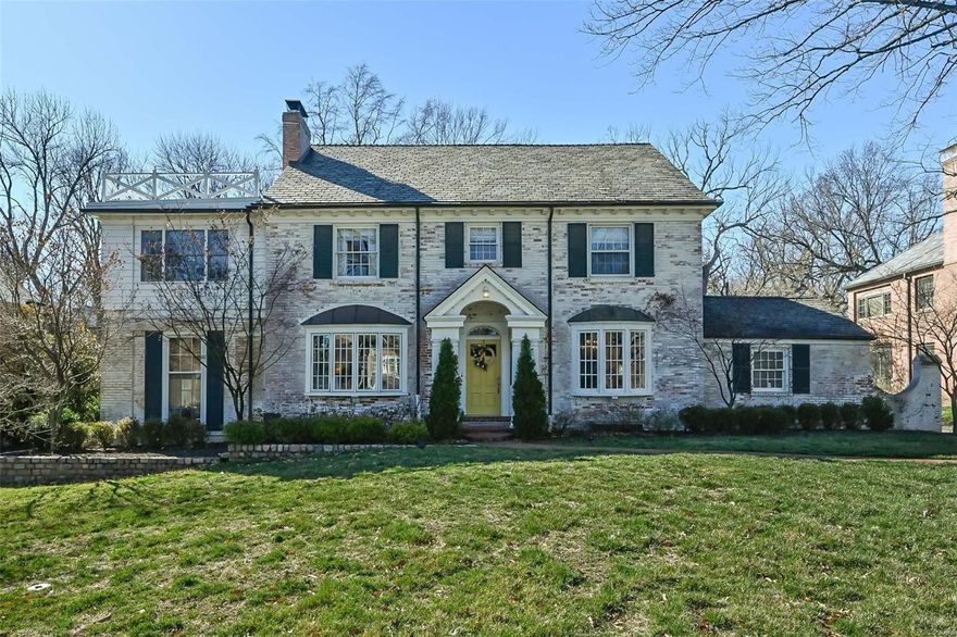 Welcome to 17 Granada Way! In the sought after neighborhood of Hacienda in Ladue, this gorgeous home offers 4bed/3.5bth, ample living space and an expansive patio/deck, ready for all of the outdoor fun! Main level features traditional center hall floor plan with wood floors and architectural details throughout: spacious dining room on right of entry foyer & living room on left, both with bay windows. This home offers two fireplaces in living room and in the step down family room which also has  built-in bookcase! Eat-in kitchen with granite counters & stainless appliances is accompanied by main floor powder room. The second level: master bedroom suite, 2 additional bedrooms, full bath, plus bonus room (currently used as a nursery but great office space).  Third floor has the 4th bedroom & full bath. Lastly, the lower level offers a recreation room and abundant storage ...and don't forget the 2 car attached garage!