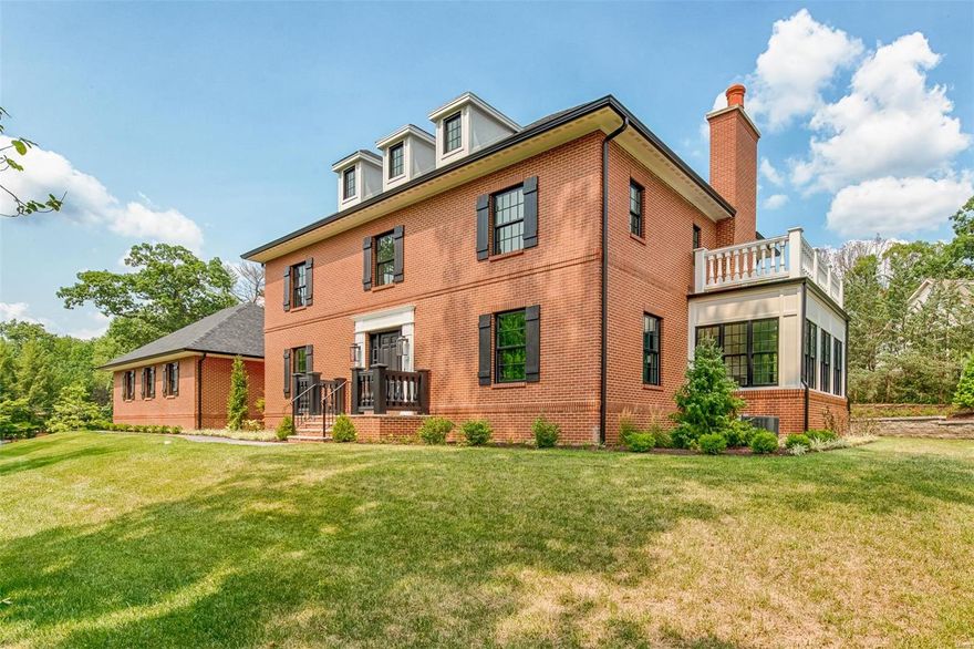 This home is for the buyer who wants the very best in custom finishes in a great Ladue neighborhood. Fantastic two story, built by Kennerly Custom Homes has it all! You will be wowed by the large bright spaces throughout.  There are crown and casement moldings, a box beam ceiling in Great Room, Water Works fixtures and Visual Comfort and Rejuvenation lighting in this spectacular home. Cooks kitchen features commercial grade appliances, three sinks, custom made cabinetry as well as a huge center island for every sort of gathering! This home is open and bright with expansive Great Room with two-sided fireplace leading to wonderful sun-room . Cozy den  and formal dining room are also finished to the highest of standards. Hardwoods throughout. Great mudroom and laundry room complete first level.  Custom solid brass handrail leads to four upstairs suites. Luxurious Master Suite with gorgeous bath and closets is a dream.  Zoned HVAC. Surround Sound, alarm, irrigation system all included. Additional Rooms: Mud Room, Sun Room