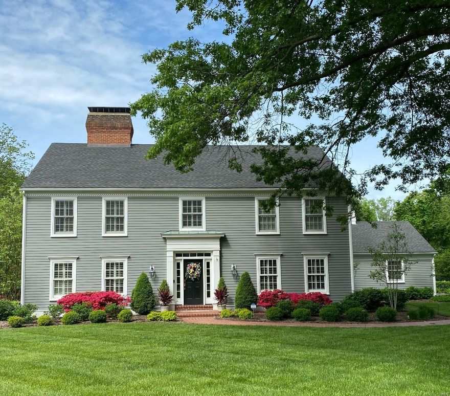 METICULOUSLY MAINTAINED home on a quiet cul-de-sac sits on nearly an acre lot in Town & Co.  Completely UPDATED, classic center hall w/ newer wood floors on 1st flr.  Spacious foyer w/ wainscoting w/ formal powder rm & gracious stairway. Light-filled formal LR w/ 3-piece crown moldings, frplc. w/ marble surround/hearth & built-in bookshelves. Formal DR w/ wainscoting & grass cloth wallpaper, paneled fam. rm. w/ frplc., built-in bookcases, bay window w/ window seat & beamed ceiling. A true epicurean, eat-in kitchen w/ Sub-Zero, Thermador & Kitchen Aid appliances complete w/ butler's pantry area w/ wet bar, wine chiller, ice maker & lighted cabinets + planning desk & main flr. laundry + add'l 1/2 bath. Fabulous sunroom w/ random lay, stone floors over looks custom bluestone patio w/ frplc., pool, spa & mature trees.  Primary suite w/ luxurious bath + attached study w/ frplc.  3 add'l bdrms & 2 full, updated baths complete the 2nd flr.  Large, finished LL is ideal for add'l living space. Additional Rooms: Sun Room