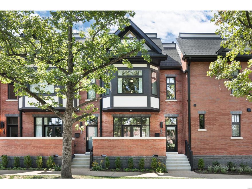 Discover luxury living in this stunning,custom-built,one-year-old brick townhome in the historic,walkable neighborhood, HiPointe- DeMun.This 3-story gem boasts a fin LL and a 2-car garage.Enjoy 10’ ceilings on the main lvl complemented by Andersen windows & French doors w/transoms above.The gourmet kit features an 8’ center island,Quartzite countertops,tile backsplash,gas stove w/grille & griddle,and bar area.Cozy up by the fplc w/custom cabinetry & accent lighting in shelving or enjoy the private patio.
The 2nd lvl offers a primary BR suite w/ a luxury bath, sitting room, and fabulous walk-in closet, plus an ensuite BR and laundry. The 3rd lvl includes a bonus room/sleeping retreat w/ a full bath, closet, and French doors leading to an upper-level deck. The LL features a den, private office,and access to the garage w/ EV charger. All closets are customized by New Space. Located in the Clayton School District, this home is better than new!
________________________________________