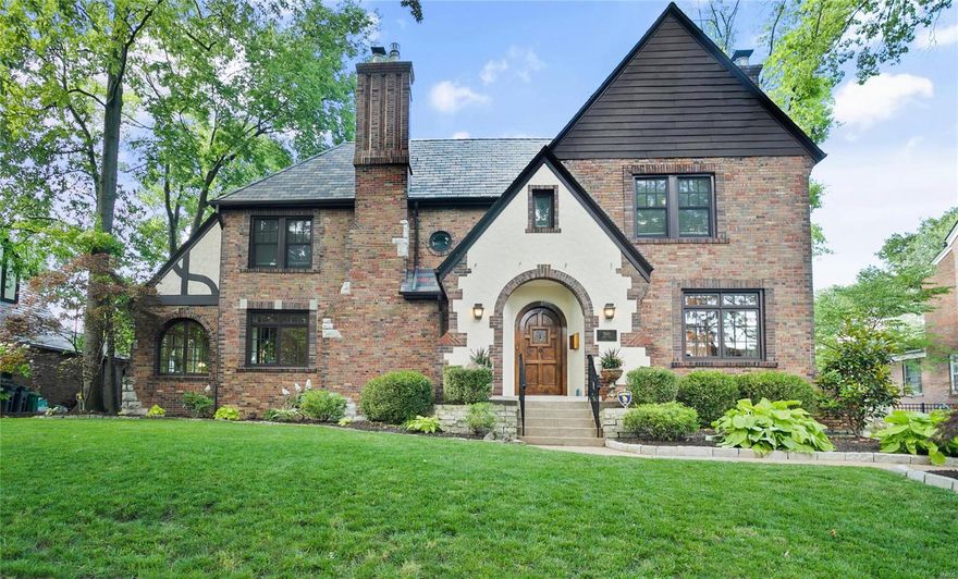 Gracious Tudor, oozing w/ curb appeal has one of the most admired exteriors in the Moorlands. Enticing entryway w/ conveniently located powder room opens to light-filled main level practically begging you to entertain. Large living room opens through French doors to pretty sunroom/den/office. Spacious formal dining room, wonderfully remodeled kitchen w/ center island and room for a large kitchen table offers well-designed storage. Perfectly organized mudroom leads to backyard & garage or lower level. Upstairs, 4 bedrooms, including a large and lovely master bedroom, and 3 full baths offer spaces for adults, kids, or house guests. Finished lower level will knock your socks off - large rec room w/ built-ins, remodeled 4th full bath, bonus sleeping room or craft room/office and a wonderfully organized laundry room. The best part might just be the oasis of a backyard and the oversized 2-car garage - yes, these sellers really park 2 cars in this Clayton garage! Showings begin immediately! Additional Rooms: Mud Room, Sun Room