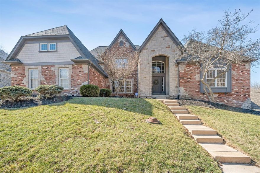 Exquisite Fischer-Frichtel former display is a true trophy property showcasing unparalleled scale, luxury and sophistication. The stunning 2 story foyer has stone floors and offers a view into the light filled great room w/flr to ceiling stone hearth, 20 ft ceilings, new wide plank hardwood floors & bowed floor to ceiling windows. The updated kitchen also features wide plank wood flooring, an immense island, quartz counters, professional grade Wolf appliances w/stylish backsplash, hearth rm, breakfast rm, butler's pantry & wet bar. The spacious MF primary has an elegant tray ceiling, large bath and custom closet. Upstairs you'll find 3 generous bedrooms with walk-in closets, 2 full baths and a bonus/play room. Amazing LL is highlighted by box beam ceilings, stone fireplace w/custom built-ins, custom walk-behind bar, exercise room, 2 beautiful bedrooms & 2 full baths. The yard is large & level with a new patio w/firepit and fully fenced. Pool plans, approved by Wildwood, are available. COOL: 14 SEER+