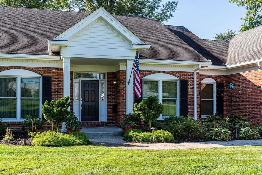 MUST SEE LOVELY 4+ BDRM, 3 + BATH RAISED BRICK RANCH on 1 ACRE ELEGANTLY LANDSCAPED LOT W/POOL - 5400 sf Total Finished Living Area, perfect for entertaining - New Roof - New Anderson Windows - New Rhino Shield painted exterior - Custom Window Treatments thru-out - 9 Ft Ceilings - Entry Foyer opens to LR, DR, FR & Kitchen - DR has Custom Built In Cabinetry and Buffet - FR has Ornate Stone Fireplace & Travertine  Wet Bar - Oversized eat in granite & butcher block Kitchen w/Double Wall Convection/Microwave Ovens - 1st Floor Laundry/Mud rm  - Enclosed Porch has great view of Courtyard, Lg Patio & Pool - Ensuite Master Bdrm & Large 5 Pc Master Bath w/Double Sink, Whirlpool Tub & Glass Enclosed Shower - 2nd Full 4 Pc Bath, w/Double Sink & Tub-Shower w/ Glass Door - 3 more good sized Bdrms complete the first floor - Open Staircase leads to inviting LL w/ huge entertaining area, game rm, workout rm, full bath, storage rm and potential 5th Bdrm. Close to dining & shopping, access Hwy 64 & 270 Additional Rooms: Sun Room