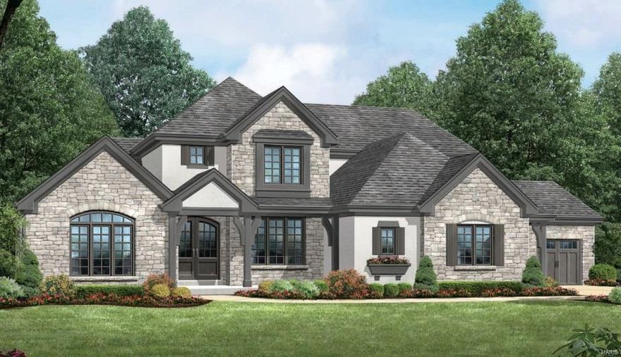 Luxury at it's finest.  McKelvey Homes presents The Bellerive.  A luxurious custom 1.5 story home with 4 bedrooms and 3.5 baths.  Open the gorgeous Iron Lions front door to an open floor plan with extensive hardwood flooring and custom millwork throughout the first floor.  The gourmet kitchen features built in stainless steal appliances, gorgeous cabinets, center island, granite countertops, and much more!  The Master suite located on the first floor features a tray ceiling with custom millwork, a luxurious master bathroom with vaulted ceilings with beam, free standing tub, and separate vanities.  The great room features 11' ceilings with custom beam ceilings and a floor to ceiling stone mantle with stone and stucco surround to ceiling. The hearth room has a direct vent fireplace with built in bookshelves on either side of the fireplace.  Combine all of this with three additional bedrooms, 2 full baths, and a step up bonus room on the second floor for a spectacular home.