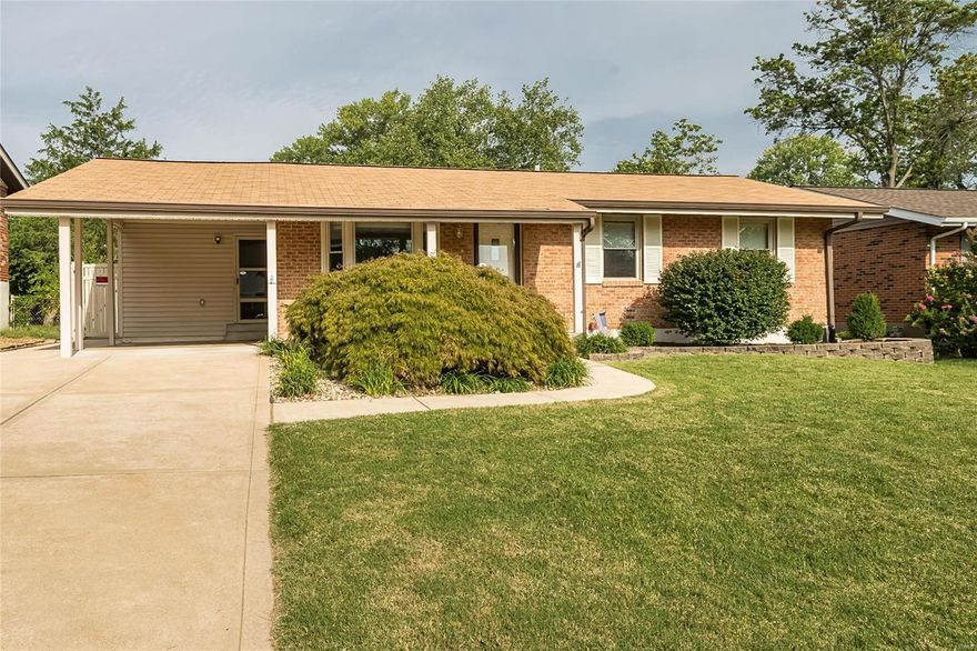 Darling three bedroom, 2 bath, brick ranch in desirable Lindbergh School District. Fresh neutral paint throughout, updated baths, hardwood floors on the main level. Walk out lower level has large rec room with wood look tile, office area/possible additional bedroom has large window, laundry and plenty of storage complete the space. Double driveway with carport, kitchen has large breakfast room attached with a slider to your expansive patio, newer above ground pool, fenced yard and a workshop with separate electric panel, workbench and shelving. It's the man cave or she shed you have always wanted! HVAC 3/2021. Green Park trash, recycling and yard waste pick up is included in your taxes! Close to highways, shopping, parks, schools and restaurants.