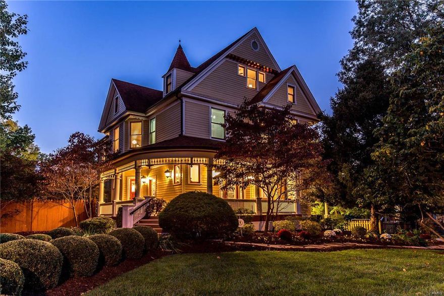 This elegant Victorian home has undergone a dramatic rebuild, preserving history while evolving into effortless modern living. The gracious entry sets the stage with a wood burning fireplace & crystal chandelier. The chef’s kitchen has commercial grade appliances, maple cabinets & a stunning tiger wood island. Rounding out the main floor are a study, formal dining room, living room w/ fireplace & powder room with original stained glass. A graceful stairway leads to the master bedroom ste w/ sitting room, mahogany walk-in closet plus 2 bedrooms, full bath & laundry room. On the 3rd floor are a bedroom, full bathroom & library that make you want to curl up with a book! Outside is a quaint porch that looks out to a wonderful entertaining area complete with salt water pool, pergola & fenced yard with mature landscaping. There’s an oversized 2 car garage & impressive porte-cochere. Newer windows, central vac, irrigation system, & updated HVAC. All this in the heart of downtown Kirkwood!