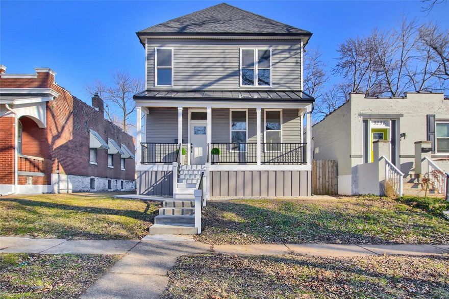 HERE IT IS! THE TOWER GROVE GEM YOU'VE BEEN WAITING FOR! THIS SPECTACULAR HOME HAS BEEN COMPLETELY RENOVATED! THIS 2.5 STORY HOME FEATURES 3 BEDRMS & 2.5 BATHS! YOU WILL LOVE THE OPEN FLOOR PLAN THE MOMENT YOU WALK IN THE DOOR! THE MAIN LEVEL HAS SOARING 10' CEILINGS COMPLETE W/ CAN LIGHTS THROUGHOUT! IT HAS ENGINEERED PLANK FLOORING ON THE MAIN LEVEL & A KITCHEN TO DIE FOR! THE KITCHEN FEATURES 42" CABS W/ QUARTZ TOPS, A LG ISLAND, SS APPLIANCES W/GAS RANGE! THE 2ND & 3RD LEVELS HAVE 9FT CEILINGS & 3 HVAC SYSTEMS=MAX COMFORT! THE 2ND LEVEL FEATURES: A MASTER BEDRM STE W/A GORGEOUS & SPACIOUS TILE SHOWER W/RAIN HEAD, DBL ADULT HEIGHT VANITY W/GRANITE TOP & SEP TOILET ROOM! THE 2ND BEDRM, A FULL BATHRM W/TILE SURROUND & LAUNDRY CLOSET. THE 3RD LEVEL HAS A SITTING/OFFICE/PLAYROOM & VAULTED 3RD BEDROOM! THIS WONDERFUL PROPERTY HAS A LEVEL, FENCED YARD W/ STAMPED PATIO, NEW 2 CAR GARAGE W/ELEC, NEW SLATE GRAY SIDING, NEW ROOF, METAL ROOF OVER PORCH, NEW ELEC, PLUMBING & ALL NEW WINDOWS!