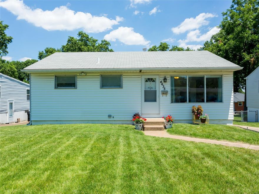 Affordable,adorable and a great location offered in this 3 bed 1 bath home!Over 1300 sq ft of living space.You are within walking distance of Bayless School and have easy access to highways,shopping and restaurants.Walk in to the large living room showcased by beautiful hardwood floors and a great Southern facing window for an open and light feel.Eat-in kitchen has lots of cabinets and a large pantry.All three bd rms have the same beautiful hardwood floors and have been freshly painted for you.There are nice sized closets in each one.One of the bd rms has been used as a dining rm in the past and is currently used as an office/craft rm.The full bath has an updated vanity,toilet and new shower surround.Downstairs is a spacious family room,play room or extra sleeping area...you decide.The laundry room is equipped with lots of built-in cabinets for storage and there is an add'l unfinished area for storage as well.Outside is a lovely flat fenced back yard to enjoy with family and friends.