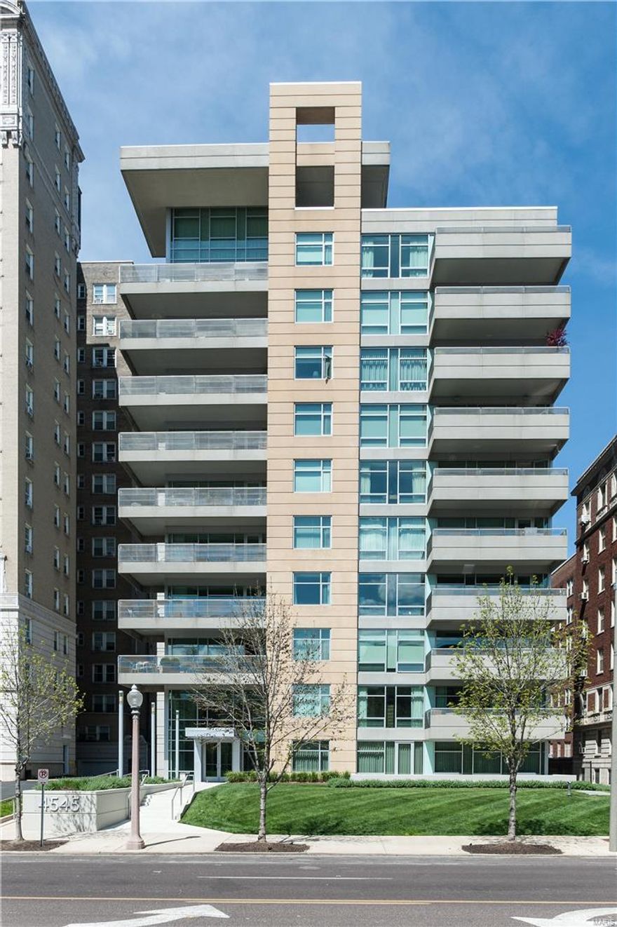 Amazing CWE condo in the stylish 4545 Lindell building w/over 1,000 sq ft of private outdoor living space and a guest house!  Who said you can't have it all in the city - just blocks from Forest Park & steps to everything the West End has to offer.  This is truly a special & unique opportunity!  Direct elevator opens to your private entrance foyer.  Inside view the wonderful open floor plan w/large great room w/fireplace; dining room; fabulous open gourmet kitchen w/quartz counters, stainless appliances & gorgeous cabinetry; and floor to ceiling windows that overlook the gorgeous outdoor living space w/Zen garden, fire pit, seating areas & access to the one bedroom/one bath guest house.  In addition, the condo has a beautiful master suite w/luxury bath, an additional bedroom/bath, powder room & laundry/utility areas.  The building offers a doorman, fitness center, guest suite, reception areas & heated garage.  Too many updates and special features to list - this is truly a must see. Location: City, End Unit