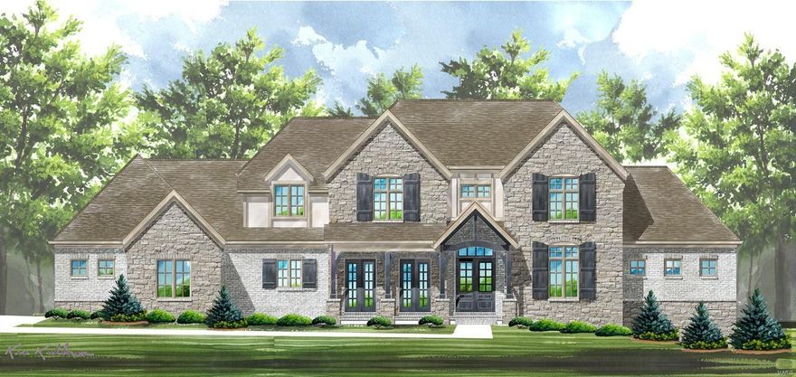 Located in prestigious Frontenac Forest/Ladue Schools, DeBrecht Homes, known for its superb craftsmanship & distinctive architectural, elements & finishes, offers modern luxury home w/open floor plan, hardwood flooring, & 10’ ceilings, perfect for daily comfort or entertaining. Great room features custom cabinets, large gas fireplace, & accent ceiling, while stunning vaults soar above the beamed hearth room & kitchen. Culinary enthusiasts will appreciate a designer kitchen w/custom inset cabinetry, quartzite waterfall countertops, Wolf appliances, & massive island. Primary suite includes a coffered ceiling, custom closets, & spa-like bath. Second floor, w/hardwood throughout, has ensuite bedrms w/walk-in closets & loft. Lookout LL features a bar, full bath, exercise room, & space for a theater area & game room. Exterior with 4 four-car garage, a beautiful covered paver patio w/a fireplace looking out over the expansive yard w/designer landscaping & ample space for a pool. Finished12/24