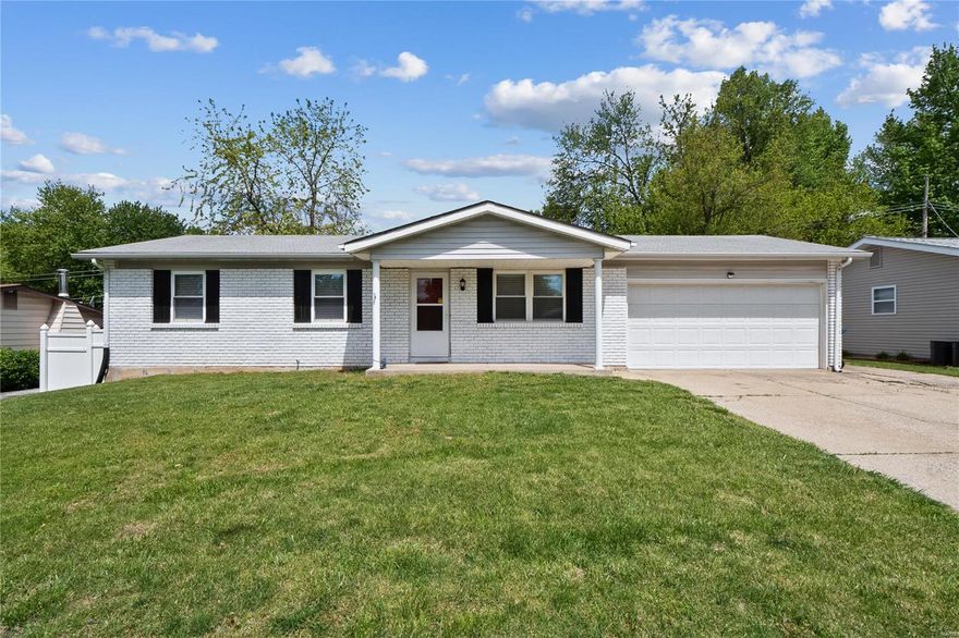 This charming 3 bedroom, 2 bath ranch located in St. Charles will not last long!! Great opportunity for a first-time home buyer or a great rental property! Open floor plan with neutral color throughout. Living room flows into the breakfast room and kitchen. Kitchen has plenty of cabinet space and white appliances. 3 bedrooms all carpeted with closet space; the 3rd bedroom is currently being used as a home office space. Unfinished basement is a blank canvas where you can use your imagination to complete and design the rest of your living space – a large recreation room perfect for entertaining with family and friends; tons of room for storage too!! Fenced in backyard with patio, great for enjoying the weather and grilling outside while the kids or dogs run around! The shed is great for storing your yard equipment or outside toys. Close to highways, entertainment, restaurants and a short drive to Main Street St. Charles and Lindenwood University. ***PROPERTY IS BEING SOLD "AS-IS"