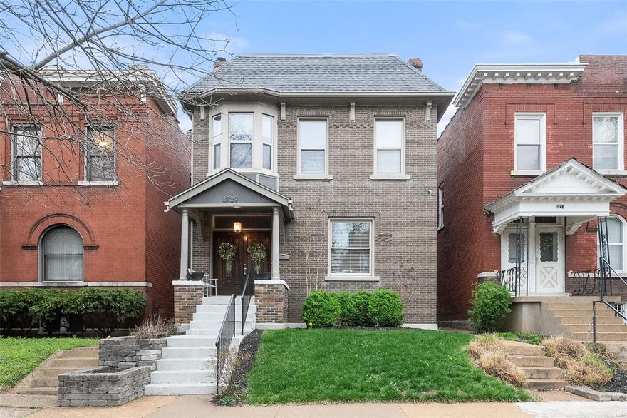 Connect w/your inner city slicker on Connecticut! This TGS charmer will have you feelin’ like a big dog in the big city. Brick beauty exterior paired w/covered front porch & double front doors make it swoon worthy as soon as you walk by. Step inside where the real magic happens. We’re talkin’ exposed brick wall, hardwood floors throughout & OG molding around doorways & windows. Living room feat decorative fireplace & opens up to spacious dining room, so dinner & a movie w/the whole gang is a breeze. Updated kitchen opens up to family room if you want to keep kiddos occupied while you whip up something delish. 1/2 bath so guests never feel like they’re intruding. Upstairs you’ll find W/D, hallway bath, & 4 roomy bedrooms including a primary suite (city rarity). Basement has room for all your storage needs. Privacy fenced backyard includes covered patio attached to garage-prime for summer BBQs. Plus, you're just min. from Grand, Morganford & TGP (walks, farmer's markets & more)! CHEERS!