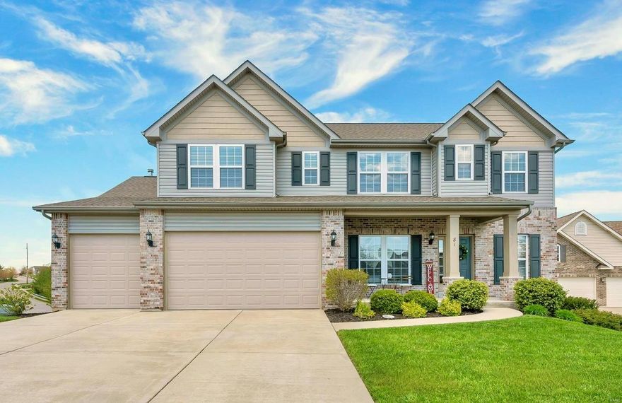 This stunning 2-story home w/ an open & airy layout is situated on a corner culdesac lot. Exterior features a brick elevation w/ shaker details, covered porch, New roof in 2017, 3 car garage & spacious deck. Built in 2011, this home still feels like new! Inside, there's an office/sitting rm adjacent to formal dining rm (used as office). Great rm has stone fireplace & opens to the breakfast rm w/ slider to the deck. Kitchen features silestone counters, stainless steel applncs, gas range, pantry & 42" cabinets w/ crown. There's a huge laundry rm plus a powder rm on the main flr. Additional perks incl: wood floors, bay window, wrought iron spindles, 2 panel doors, can lights & 9ft ceilings! Upstairs, there's a vaulted loft area perfect for 2nd living/office space. Owner's Suite has 13ft walkin closet, ensuite bath w/ dual vanities, corner tub, & sep shower. There are 3 additional bedrms & hall bath. The walkout lower level is ready for your finishing touches! Book your showing today!