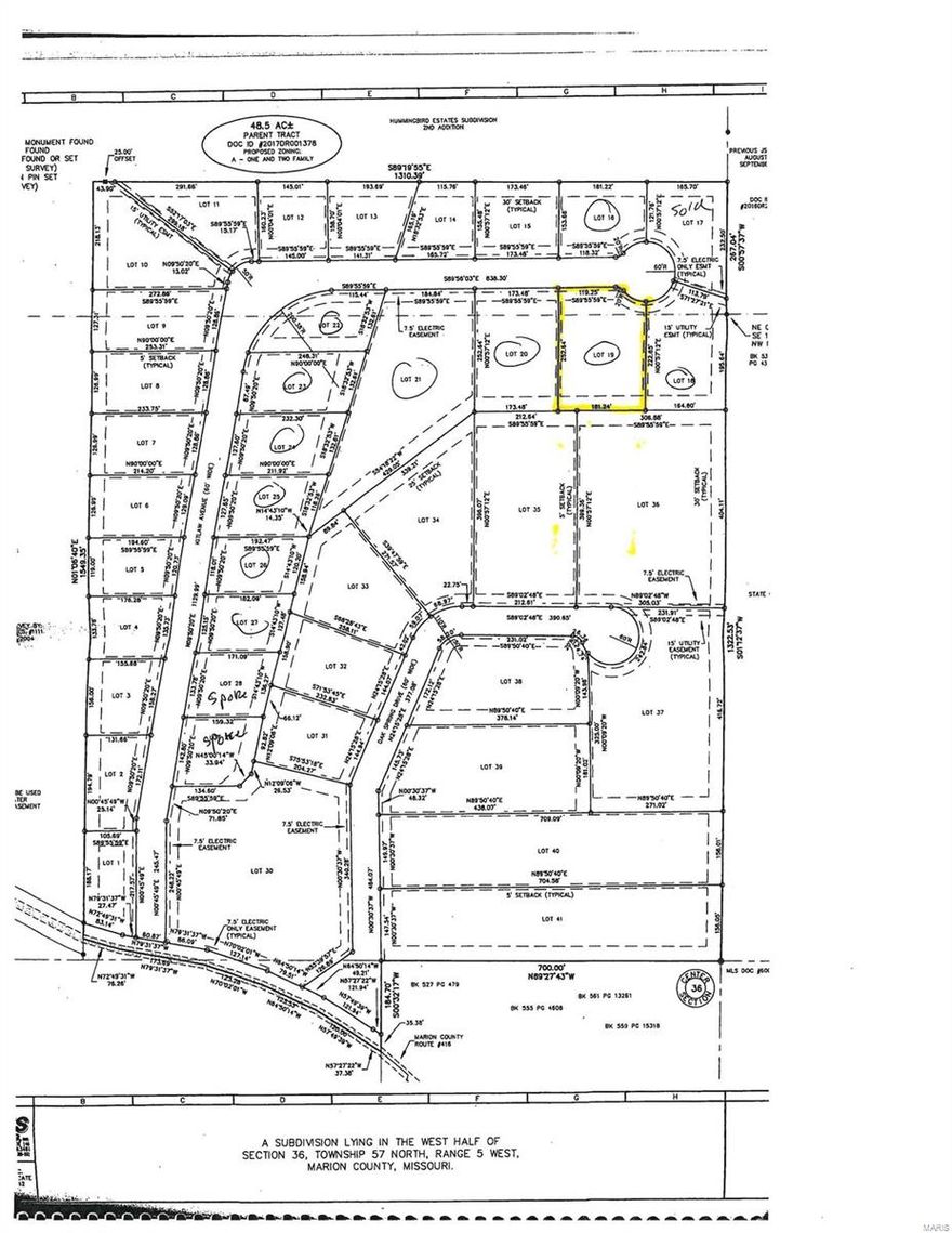 Your chance to be out in the country but within the city limits. Subdivision is tree lined, with lots suitable for walk-out and in ground basements and slabs. All sites have city sewer, city water, all utilities are located underground and city maintained, natural gas, high speed cable and internet, all streets are paved with curbs and gutters, all city emergency services available. Ready for your plans and builder. Drive out today and see what's going on at Oak Spring Development. The seller owns the lot next door (Lot 18), lets make this a package deal. Tax ID to be assigned Additional Rooms: In Platted Subdv.