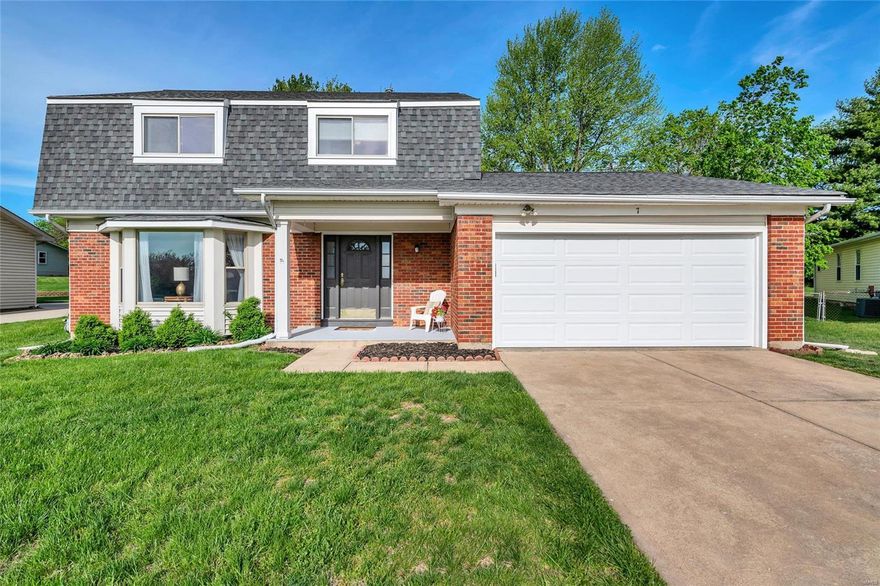 Welcome home to 7 Spencer Path Ct! Beautifully maintained home just hit the market in Spencer Creek! This spacious 2-story home features 3 bedrooms, 2.5 bathrooms & over 2,000 square feet of living space! First floor features spacious living room w/bay window, formal dining w/walk-out to deck, cozy hearth/family room w/gas fireplace, & MAIN FLOOR LAUNDRY (2nd laundry hookup in LL too). Kitchen comes equipped w/solid stone counters, white cabinetry, breakfast bar & eat-in breakfast room! All 3 bedrooms upstairs including master en suite complete w/walk-in closet & full bath. Partially finished LL w/family/rec room & ample storage, too! Out back, enjoy your fully screened-in porch or sit on the deck with NEW floorboards (2019). Located on cul-de-sac in highly coveted Fort Zumwalt, this home won't last long! Water Heater (2019), Garage Door & Opener (2018), FP Gas Logs (Replaced 2018), Sump Pump w/Battery Back-up (2017), Roof (2015), Furnace (2012), A/C (2003), Siding (2003).