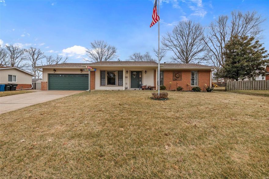 LOCATION LOCATION LOCATION!! 3 Bedroom 2 Fully updated Bath home offers 1700+ sq ft of living space and tons of natural sunlight. Talk about curb appeal!! This partial brick, Ranch style home sits on a nice level lot with partial fencing. The Master ensuite is complete with a full bathroom which includes a jacuzzi tub. You will absolutely love the eat-in kitchen space with newer butcher block countertops. Off of the kitchen is a large SunRoom bringing in tons of natural sunlight and a great place for entertaining! Main Floor Laundry. The outside patio space is perfect for gatherings and family entertaining. This one sure won't last long being in the heart of West County. Come check it out before it is SOLD!! Additional Rooms: Sun Room