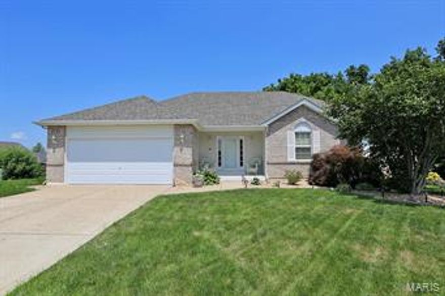 Just what your buyers have been waiting for!  An expanded Ranch home, on a culdesac!  Full Brick front with a Hip Roof!  Best lot in the subdivision!  Over a 1/3 of an acre of private, fenced, wooded, double decks, pool, a true back yard oasis to enjoy.  Inside you have a large vaulted great room with a gas fireplace, open floor plan to an updated kitchen with granite counters, beautiful Duraceramic floors, upgraded stainless steel appliances (all stay), updated fixtures and hardware! Luxury master suite with walk in closet, bath with double bowl vanity and Jacuzzi tub! All bedrooms are large, so no child has a small room!  Finished walk out lower level has a Man Cave or Family area with another gas fireplace, a fourth bedroom and bathroom!  A slider leads to oversize patio.  There is also another work area, office with a separate entrance as well!  So much space in an excellent location!  Enjoy the quiet and wildlife just minutes from highways!