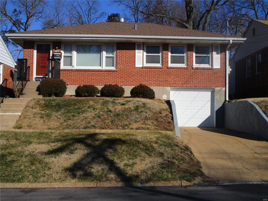 Beautiful brick three bedroom home. Open floor plan with new kitchen. New stainless steel stove and dishwasher. Also stainless steel bottom freezer refrigerator. One car tuck under garage. Nice fenced yard with huge patio great for those summer BBQs. Extra living space in lower level could be used as office, school room, additional sleeping are or recreation room. Just refinished just for you.