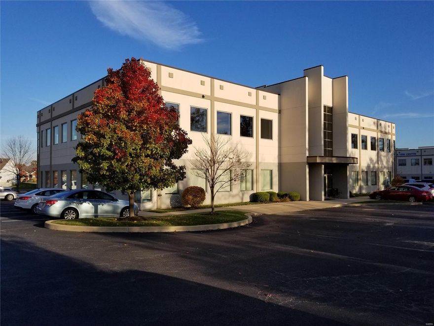 This building is an ideal professional or medical office investment that is available NOW for Sale!  4,450 sf of vacant space is available on the upper level for Lease or for an Owner/User. This 4450 sf of first generation space has its own kitchenette and its own private bathroom, in addition to bathrooms and a drinking fountain in the hallway. The upper level is accessed by atrium stairs in the front or rear of the building or by elevator. Restaurants, hotels, and BJC Progress West Hospital are nearby. Fast growing area with quick & easy access to I-64, I-70, and MO-364. The St. Charles County Outpatient Clinic for the VA St. Louis Health Care System is located on the main floor and Milestone Marketing Solutions is located on the upper level. The 4,450 sf of space on the upper level is offered at $16.00/sf Full Service. The two Leases are Full Service and the 2019 Year End Financials for this building will be available upon an executed LOI or Sale Contract. Location: Business Park, City, High Traffic, Other