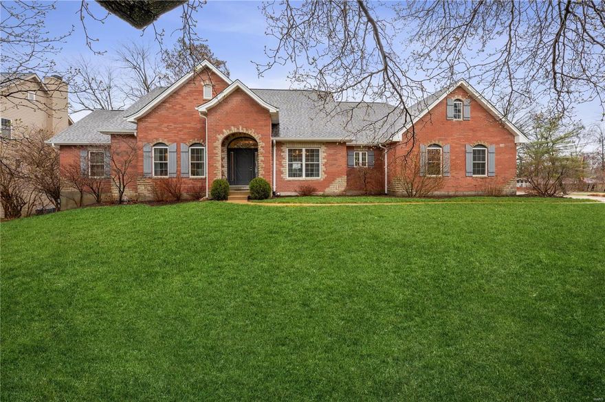 Newer Terbrock custom-built, light-filled atrium ranch with approx. 3,620 SF of living space including a finished walkout LL.  Situated on a private, wooded .64-acre lot in Ladue Schools. Complete with the HPP. Enjoy the cook’s kitchen with a granite center island, breakfast bar, & countertops, Viking gas cooktop & gas convection oven, cherry cabinets, & stainless appliances. The vaulted primary suite features a luxury double master vanity, jet tub, & separate shower. The vaulted greatroom has a wall of windows overlooking the private backyard. There are 3 BD and 2.5 baths on the main level. The beautifulL lower level features a rec room, playroom, 3rd bath, & potential to add additional bedrooms & exercise room. The lot is perfect for a swimming pool. Other amenities include wood floors in the entry, dining room, great room, kitchen, & breakfast room, a 3-car garage, main level laundry w/sink & hanging storage, 400 amp electric, & expanded 22’x14’ maintenance-free “Timber Tree” deck.