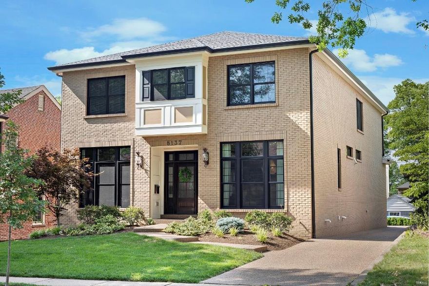 4 years NEW Clayton Gardens home on desirable Kingsbury Ave. Inviting and light filled entryway, flanked by the dining rm w/ wainscoting & in the study. Stunning hearth rm features a gas fireplace w stacked stone. Gourmet kitchen featuring custom cabinetry, quartz countertops, ss appliances side by side built in ref/freezer, large center island & breakfast area. Butlers pantry w bar sink, ice maker, & beverage cooler.  Luxury master bedrm suite offers a trey ceiling, custom sliding barn dr to master bathrm w walk-in closet. quartz counter-tops, large shower, heated flrs, freestanding jetted tub. 3 additional bedrms, one of which is a en suite & laundry on 2nd flr.  LL includes a family rm with a flr to ceiling stone fireplace, rec area, an additional sleeping area & a full bath.  10’ ceilings & hardwood flrs on  1st fll. 9' ceilings on 2nd flr  & in the LL. Walk to the Clayton restaurants & boutiques, Shaw Park, Straubs, & heart of Clayton business district.  Attached 2 car garage.