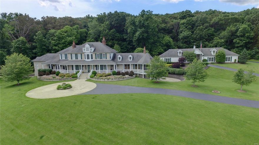 Come experience Heaven on Earth at Summer Place Farms! Over 9,000 sq ft on this private 21acre Luxury Estate! 5Bdrms, 5 full & 2 half baths. Horse lovers dream. Access to Rockwood & Greensfelder! Breathtaking views from 120ft veranda/gazebo. 8 car heated finished garage & workshop. Granite foyer w/soaring 22'ceiling. Formal dining rm w/7''Red Oak hardwoods. Living rm w/10'box beam ceiling. Wet bar. BrooksBerry Designer kitchen w/natural stone flr, granite, 14'center island, brkfst bar, butlers pantry, 72''SubZero & Viking commercial range. Hearth rm w/stone FP. Brkfst rm w/builtin China cab. Octagonal Music Rm! Master wing w/12'ceiling, 2 walkin closets, sitting area & library. 2nd flr bdrms w/10' ceilings each w/private full baths or JackNJill bath. 2nd flr study rm & laundry rm. Walkout LL: 27x26 media area, 24x24 billiard rm & 31x30 game rm. Add features: 4 fireplaces. 800 amp electric. 5 Zones HVAC. 2-80 Gal H2O Heater. 8'-6 panel doors. Custom stone entrance. Truly outstanding!